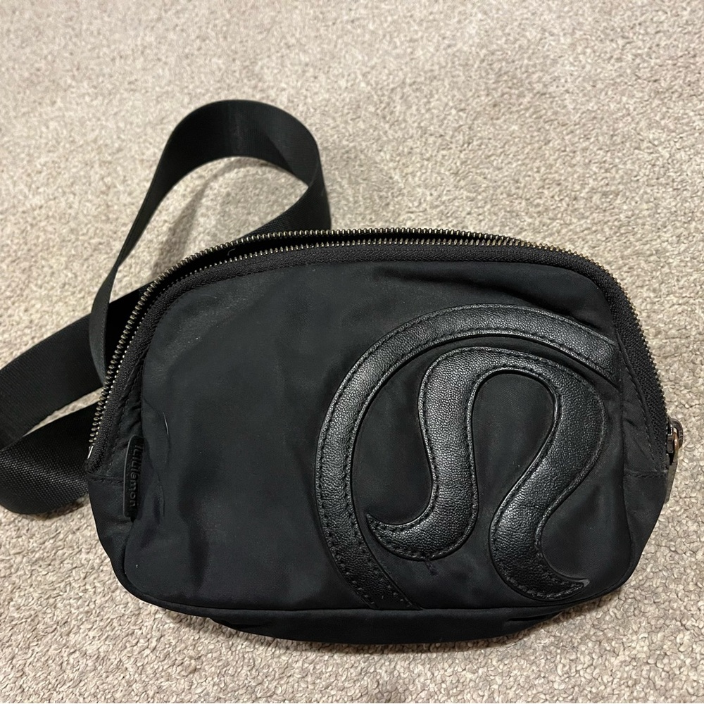 lululemon athletica Black Belt Bag with Logo Applique